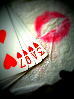 Lipstick, love, cards
